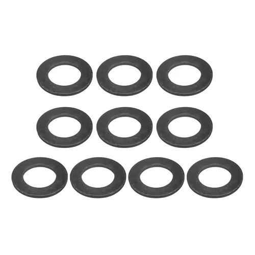 Miniatura 14 de Uxcell Arandela plana de acero al carbono para pernos M8, 10 piezas M8 x 16 x 1.5mm, aleación de acero negro oxidado de grado 8.8, sujetadores