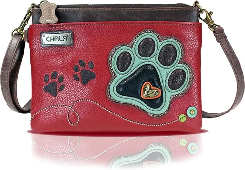 CHALA Mini bolso cruzado, cremallera múltiple, piel sintética, bolso de hombro pequeño con correa ajustable, Multicolorido