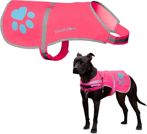 Miniatura 9 de Chaleco reflectante para perro, tamaños para perros de 14 libras a 130 libras – chaleco de seguridad con reflectante para mejor visibilidad., M