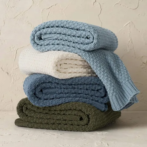 Miniatura 7 de EVERGRACEHOME Manta de punto de chenilla gruesa para sofá, suaves y lujosas mantas de punto con punto musgo para cama, acogedoras mantas decorativas