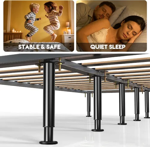 Miniatura 4 de 4 patas de soporte de cama de altura ajustable, patas de soporte de metal de 6 a 9 pulgadas debajo del marco de la cama, piezas de repuesto de patas