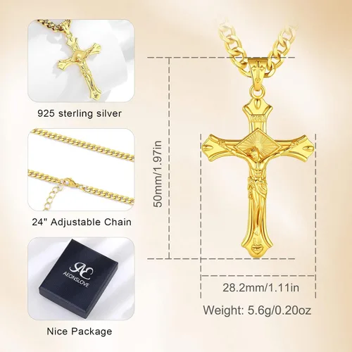 Miniatura 6 de CELESTIA Medallas de plata de ley 925 San Miguel/San Cristóbal/San Benito/San Gabriel/Virgen María/Jesús/Caravaca/Metatrón/Sello de los Siete