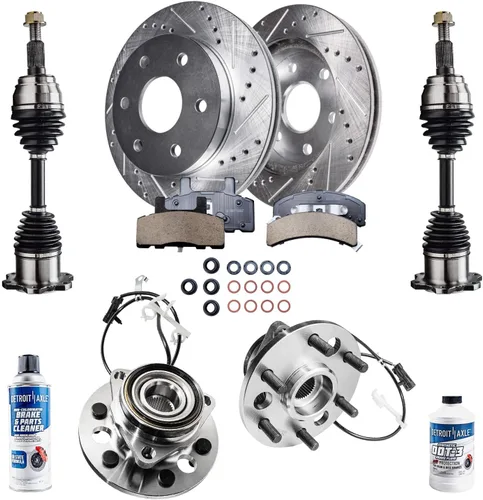 Miniatura 22 de Detroit Axle - 4 rotores de freno para Chevrolet Cruze 2014 2015 [modelos de motores de gas] Rotores de freno de disco perforados y ranurados