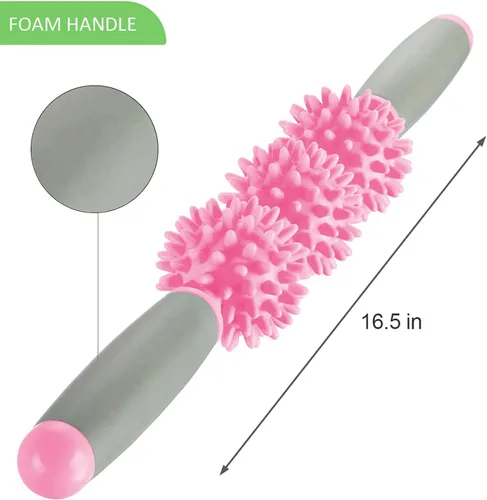 Miniatura 2 de Coolife Fascia Blasting Muscle Roller - Rodillo para masaje muscular, masajeador de celulitis, rodillo para fascia para celulitis y músculos Rosa