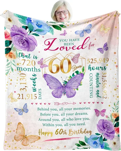 Miniatura 9 de Regalos de cumpleaños para mujeres, regalos de feliz cumpleaños para mujeres, manta decorativa de amistad de 50" x 60", las mejores ideas de regalos