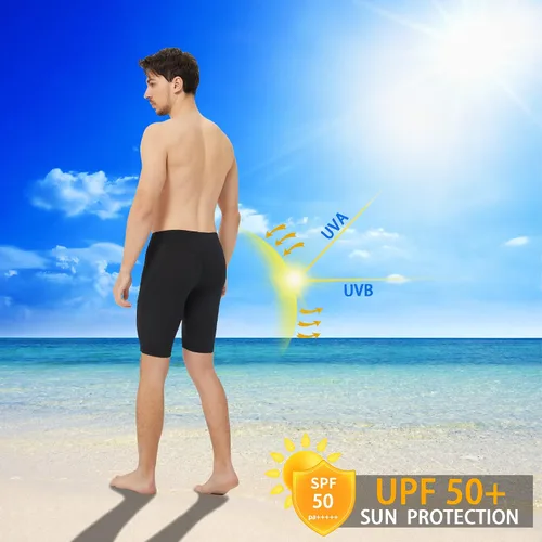 Miniatura 59 de Traje de baño deportivo competitivo para hombre, traje de entrenamiento de resistencia de carreras, pantalones cortos de natación de secado rápido