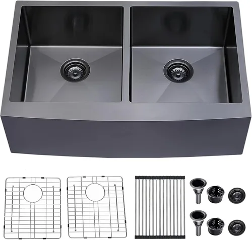 Miniatura 17 de SHACO Fregadero de barra de 15 x 15 pulgadas, fregadero de cocina pequeño de acero inoxidable de 15 pulgadas, fregadero de cocina pequeño de un solo