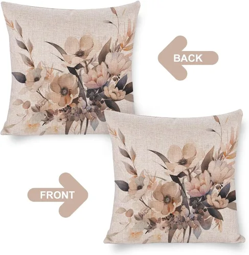 Miniatura 3 de Almohadas decorativas de acuarela y flores, funda de cojín decorativa moderna de 16 x 16 pulgadas, funda de almohada cuadrada decorativa de Acuarela