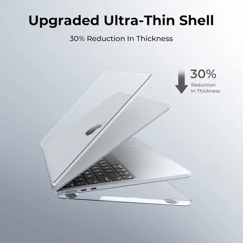 Miniatura 3 de EooCoo Funda compatible con MacBook Air de 13 pulgadas M5 2026-2022 M4 M3 M2 A3449 A3240 A3113 A2681, se ajusta como un guante, funda protectora