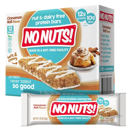 Miniatura 6 de ¡No Nuts! Barras de proteínas veganas 100% sin nueces, sin lácteos, arándanos y vainilla, orgánicas, kosher, sin huevos, sin OGM y sin lácteos