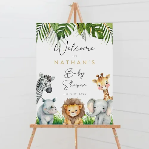 Miniatura 11 de Cartel de bienvenida de baby shower, cartel de bienvenida editable con texto en inglés "It's a Girl Woodland", letrero de bienvenida de baby shower