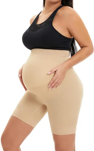 KUNINDOME Moldeadora de maternidad sin costuras, evita rozaduras en los muslos, soporte para el vientre, S-XXXL