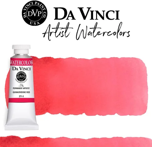 Miniatura 44 de DA VINCI PAINTS Pintura Acuarela Profesional para Artistas, Alizarin Crimson (Quinacridone), 37ml Índigo