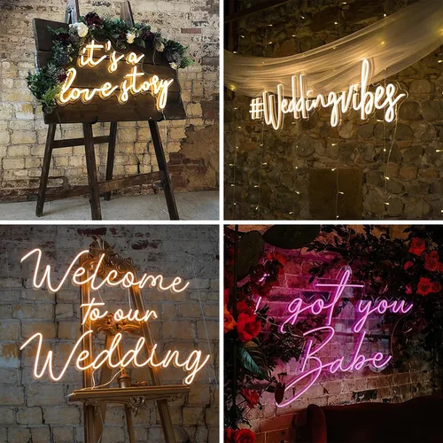 Miniatura 3 de Letreros de neón personalizados para decoración de bodas y paredes, negocios, tiendas, belleza, salón 100% Personalized, Even Lighting, Adjustable