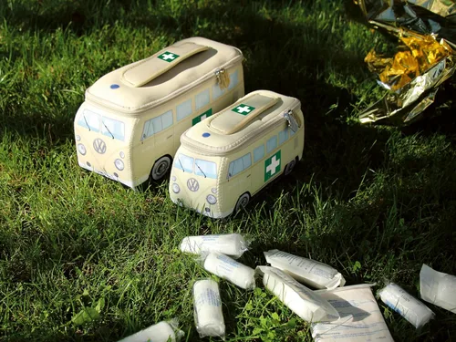 Miniatura 5 de BRISA VW Collection – Volkswagen Bolsa universal de neopreno para maquillaje, cosméticos, artículos de tocador para farmacia de viaje, con diseño
