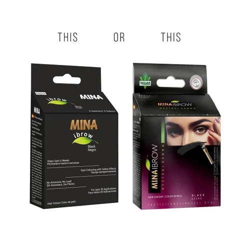 Miniatura 2 de Mina ibrow Color para Cabello Polvo Natural para Colorear Canas, Resistente al Agua y a las Manchas Sin Amoníaco, Sin Plomo con 100% de Negro