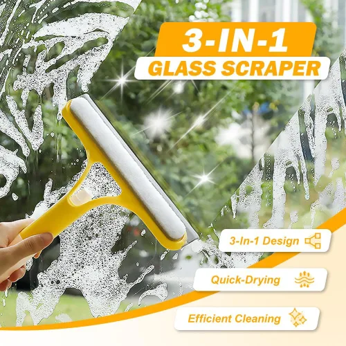 Miniatura 2 de 3 en 1 Rasqueta de Limpieza de Ventanas, Nueva Escobilla de Ventana 2025 con Spray para Vidrio de Ducha, Herramienta Limpiadora de Ventanas Azul