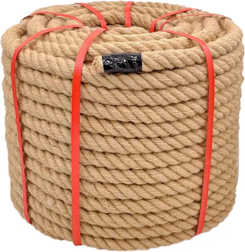 Miniatura 9 de Cuerda de Cáñamo Natural (1 pulgada x 50 pies) Cuerda de Manila Trenzada Cuerda de Yute Gruesa para Manualidades, Cuerda de Columpio de Porche
