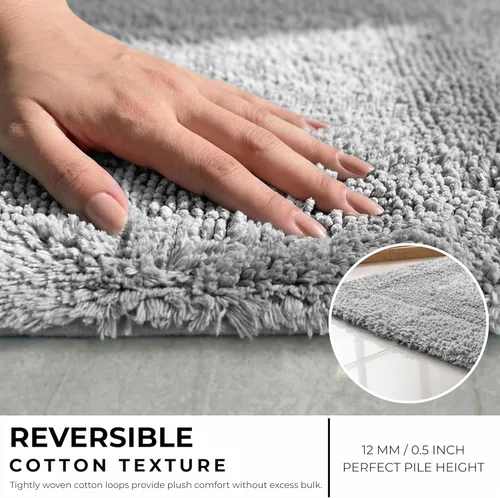 Miniatura 7 de Alfombra de baño diferente Gris claro