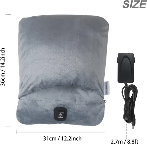Miniatura 2 de Calentador de pies eléctrico con calefacción, calentador de pies para hombres y mujeres con 3 ajustes de temperatura, apagado automático de 45