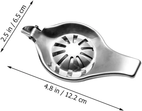 Miniatura 2 de NUOBESTY Exprimidor manual de limón de acero inoxidable, exprimidor de frutas resistente, prensa de cítricos multifuncional para uso doméstico