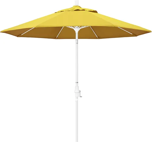 Miniatura 14 de California Umbrella paraguas de tela Olefin de 9 pies de fibra de vidrio de elevación basculante mercado de aluminio, paraguas con poste de bronce
