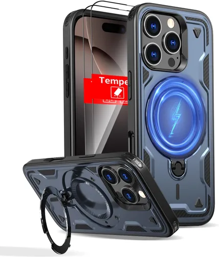 Miniatura 89 de Funda magnética para Google Pixel 9A compatible con cargador inalámbrico MagSafe, para Pixel 9A, funda de teléfono integrada de 360 °, con 2
