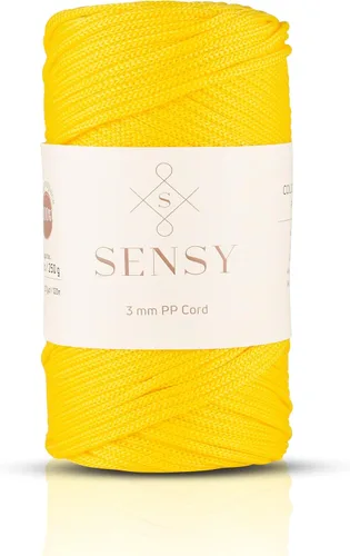 Miniatura 73 de Sensy - Cuerda de poliéster prémium de 0.118 pulgadas (0.118 in), 131 yardas, 100% polipropileno, cordón de macramé, cuerda de ganchillo de 0.118