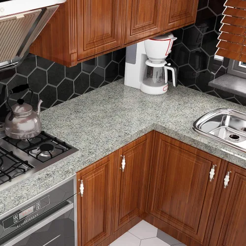 Miniatura 2 de Livelynine Papel de Contacto de Granito para Encimeras Impermeable Papel Tapiz de Encimera de Cocina para Despegar y Pegar para Baño Fregadero