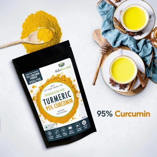 Miniatura 5 de Cúrcuma orgánica 95% polvo de curcumina – 1500 mg de extracto con pimienta negra – Sin OMG, vegano, sin gluten, suplemento natural – 4.23 oz