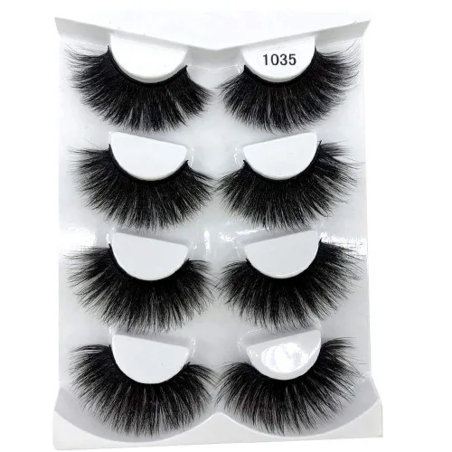 Miniatura 6 de 4/7 pares de pestañas postizas de pelo en 3D cruzadas, finas, suaves, extensiones de pestañas hechas a mano para maquillaje de ojos, MDR-5