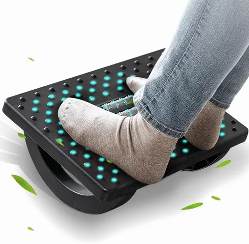 CasaZenith Reposapiés para debajo del escritorio en el trabajo - Taburetes ergonómicos para debajo del escritorio de oficina - Reposapiés oscilante