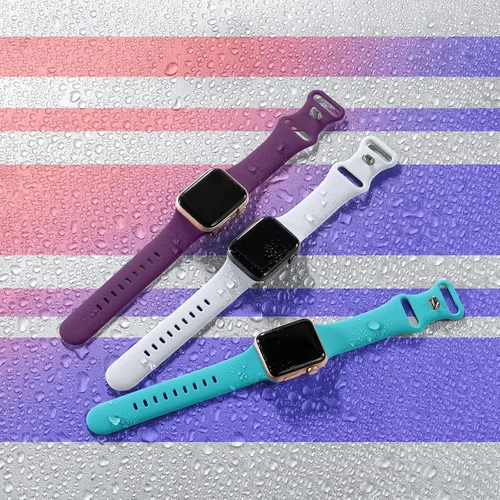 Miniatura 7 de Maledan Paquete de 6 correas compatibles con Apple Watch de 38mm 40mm 41mm 42mm 44mm 45mm 46mm 49mm, mujeres y hombres, correa deportiva de silicona