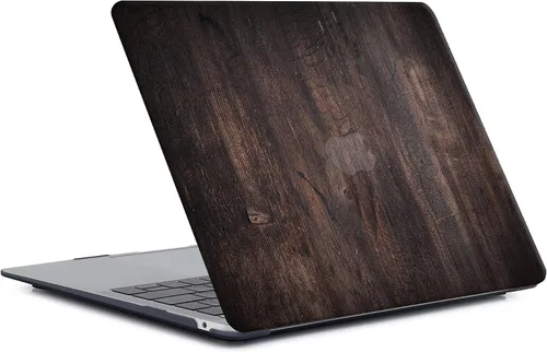Miniatura 4 de Funda compatible con MacBook Air de 11 pulgadas, cubierta protectora de plástico y cubierta de teclado, grano de madera
