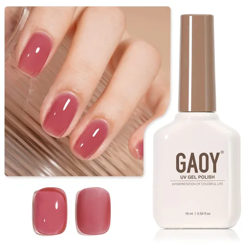 Miniatura 57 de GAOY - Esmalte de uñas de gel marrón, 16ml de esmalte de gel para quitar por remojo, curado con luz UV para arte de uñas, manicura DIY en casa, 2088