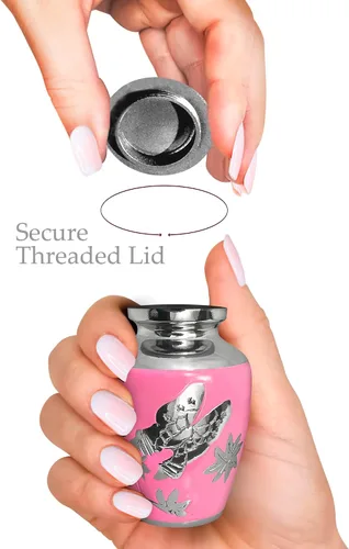Miniatura 4 de Trupoint Memorials Urnas pequeñas para recuerdo de cenizas humanas, mini urna de cremación decorativa para hombres y mujeres adultos, juego de 4