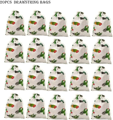 Miniatura 3 de RIGHTA TECH Bolsas de regalo para fiesta de cactus con cordón, bolsa de regalo de cactus suculentas, bolsa de recuerdo de fiesta para granja