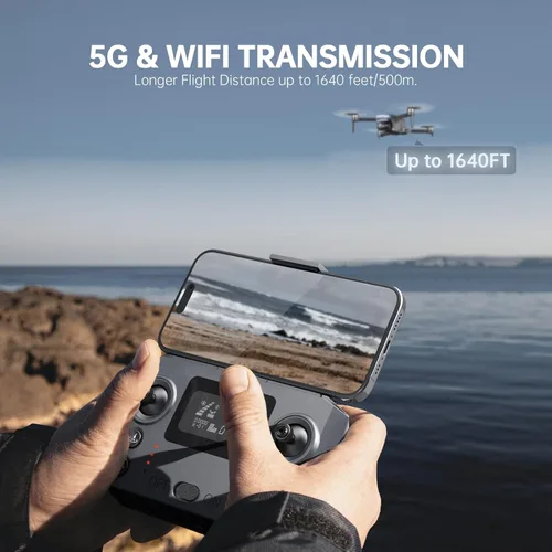 Miniatura 3 de Drones GPS con cámara para adultos 4K, menos de 8.78 oz, 45 minutos de vuelo, motor sin escobillas, luz, seguimiento automático, toque volar y volar