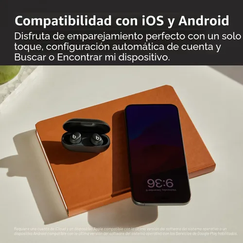 Miniatura 7 de Beats Solo Buds - Auriculares inalámbricos Bluetooth 18 horas de duración de la batería Compatibilidad con Apple y Android Micrófono Gris