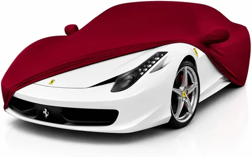 Miniatura 15 de Ferrari 458 Italia / 488 GTB / F8 Tributo Ultraguard Funda de satén elástica para interiores - El mejor ajuste personalizado (negro)