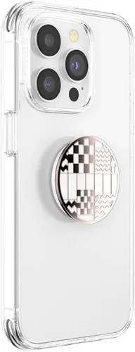 Miniatura 3 de PopSockets Agarre adhesivo para teléfono, soporte, soporte para teléfono, esmalte - patchwork dorado