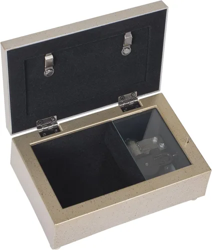 Miniatura 3 de Cottage Garden Caja de música pequeña con diseño de rosa en relieve en tono plateado con texto en relieve de sobrina Sweet Smile Bring Joy Plays You