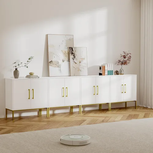 Miniatura 14 de LYNSOM Gabinete de Almacenamiento con Puertas, Juego de 3, Gabinete Buffet Moderno con Almacenamiento, Aparador de Cocina Buffet, Gabinete de Acento