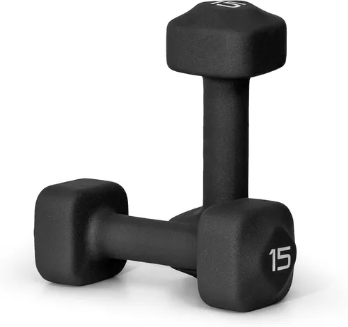 Miniatura 63 de Tone Fitness Pares de Mancuernas de Pesas de Neopreno con Cabeza Cuadrada Antirrodamiento Múltiples Opciones Azul