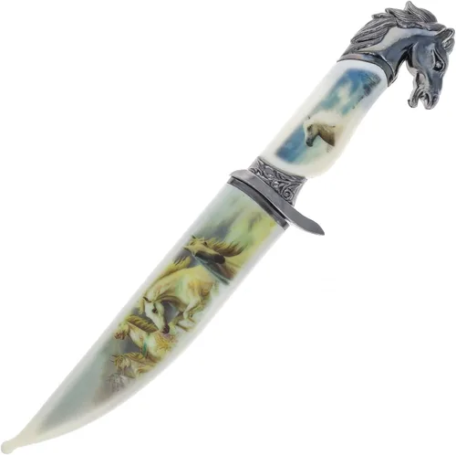 Miniatura 2 de ASR Outdoor Cuchillo de caza de coleccionistas de 13 pulgadas con vaina decorativa y mango con cabeza de animal (muchos estilos)