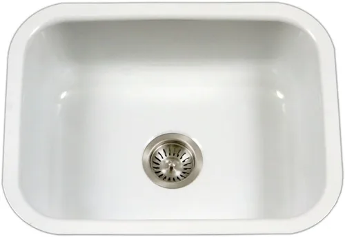 Miniatura 12 de Houzer Porcela PCS-2500 BL - Fregadero de cocina de acero esmaltado de porcelana negra de 23 pulgadas, duradero y versátil, esencial para el hogar