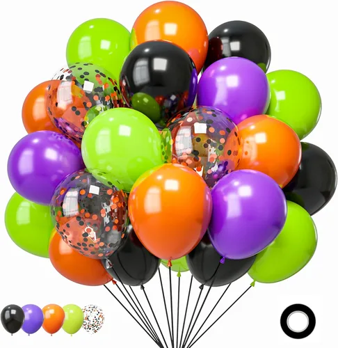 Miniatura 21 de Globos negros y metálicos plateados, 50 piezas de globos negros y plateados de 12 pulgadas, globos para fiestas para cumpleaños, graduación, Año