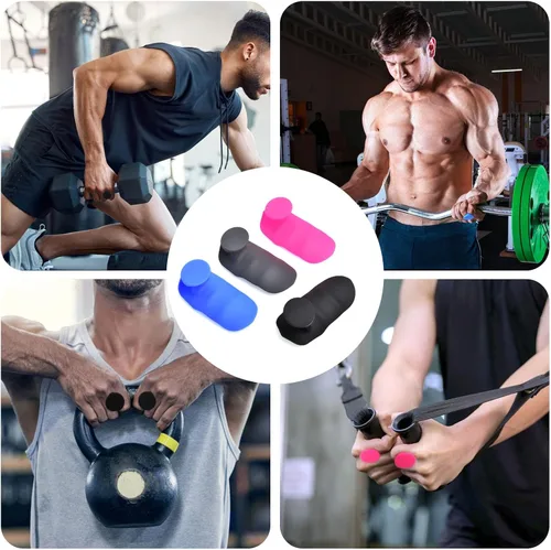 Miniatura 7 de Guantes de gimnasio antideslizantes sin dedos, agarres de goma para levantamiento de pesas para hombres y mujeres, agarres de protección de palma