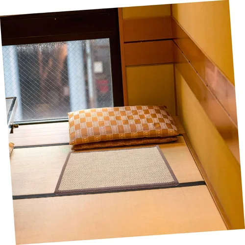 Miniatura 9 de DECHOUS 2 unids japonés asiento tejido piso Mat meditación cojín Yoga cojín decoración hogar alfombra