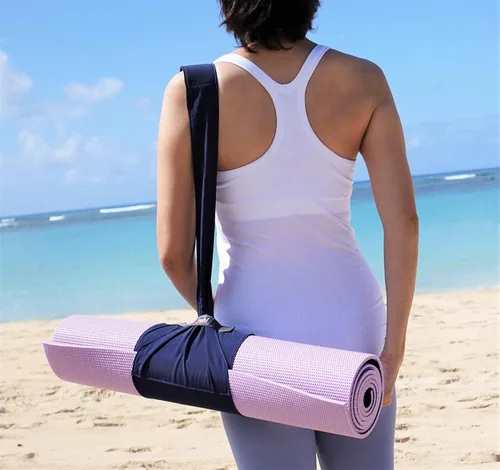 Miniatura 2 de Roll Up & Carry Portabicicletas plegables para esterilla de yoga – Poner y quitar al instante – Diseño innovador patentado – Material ligero lavable